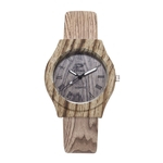 Ficha técnica e caractérísticas do produto Lady Roman Numeral Quartz Watch Retro Wood Grain PU Leather Strap Analog Wrist Watch