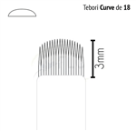 Ficha técnica e caractérísticas do produto Lâmina Tebori 18 Pontas U - Curve - Flox C/Anvisa - Kit C/5