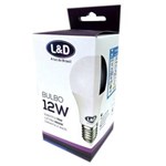 Ficha técnica e caractérísticas do produto Lâmpada LED Bulbo L&D 12W 1020lm 6500K Bivolt