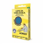 Ficha técnica e caractérísticas do produto Lápis de Cera Estaca Azul Turquesa Acrilex 501