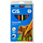 Ficha técnica e caractérísticas do produto Lápis de Cor 12 Cores Plastic Big Jumbo Cis 1027598
