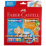 Ficha técnica e caractérísticas do produto Lápis de Cor 48 Cores Bicolor Faber Castell