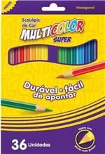 Ficha técnica e caractérísticas do produto Lápis de Cor 36 Cores Multicolor Super