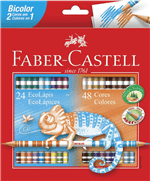 Ficha técnica e caractérísticas do produto Lápis de Cor Bicolor 24 Lápis X 48 Cores Faber Castell