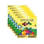 Ficha técnica e caractérísticas do produto Lápis de Cor Hexagonal 24 Cores Pct 6 Un Acrilex