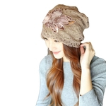 Ficha técnica e caractérísticas do produto LAR Cap Turban Chemo Mulheres oco Lace Flower Slouchy Beanie Hat
