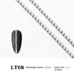Ficha técnica e caractérísticas do produto LAR Luxo costume Nails Craft decorativa Nails Pérola Cadeia Manicure Suprimentos para Mulher