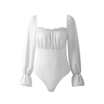 Ficha técnica e caractérísticas do produto Back Bandage Bubble Sleeve Court Style Women Jumpsuit