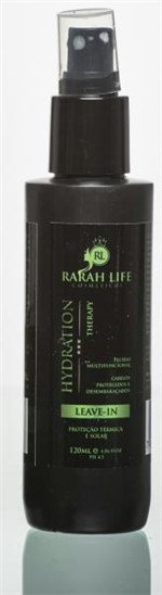 Leave in Hydration Rarah Life 120ml Spray oil free com proteção térmica e solar para todos os tipos de cabelo