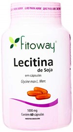Ficha técnica e caractérísticas do produto Lecitina de Soja 1g - 60 Cápsulas - Fitoway, Fitoway
