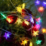 Ficha técnica e caractérísticas do produto LED em forma de estrela Fada Luz Cordas Glitter Night Light para festa de Natal do casamento do feriado Decoração Fada Luz Redbey
