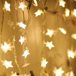 Ficha técnica e caractérísticas do produto LED em forma de estrela Fada Luz Cordas Glitter Night Light para festa de Natal do casamento do feriado Decoração Fada Luz