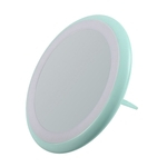 LED Iluminado Espelho De Maquilhagem, Ultra-fino Dobrável Giratório Anel Portátil Sem Fio Espelh