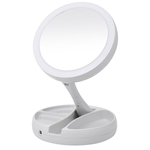 Ficha técnica e caractérísticas do produto LED iluminado maquiagem espelho de maquilhagem Compact espelho de maquilhagem vaidade espelho cosmético