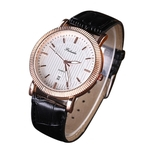 Ficha técnica e caractérísticas do produto Leisure Clock Watch Quartz Leather Analog Wrist Watch