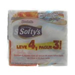Ficha técnica e caractérísticas do produto Lenço de Papel com 4 Pacotes e 15 Lenços Cada Softys - Softys