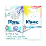 Ficha técnica e caractérísticas do produto Lenço de Papel Kleenex Bolso 10 Lenços Triplos 4 Pacotes