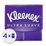 Ficha técnica e caractérísticas do produto Lenço de Papel Kleenex Ultra Suave 4 Pacotes - 10 Lenços Cada