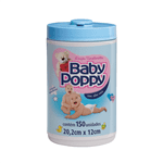 Ficha técnica e caractérísticas do produto Lenço Umedecido Baby Poppy Azul 150 Unidades