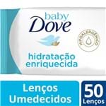 Ficha técnica e caractérísticas do produto Lenço Umedecido Dove Baby Hidratação Enriquecida com 50 Unidades