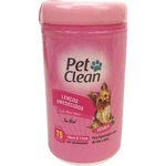 Ficha técnica e caractérísticas do produto Lenço Umedecido para Cães e Gatos Fêmeas 75 Un - Pet Clean