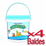 Ficha técnica e caractérísticas do produto Lenço Umedecido Petty Baby Balde Azul 450 Unidades - 4 Baldes