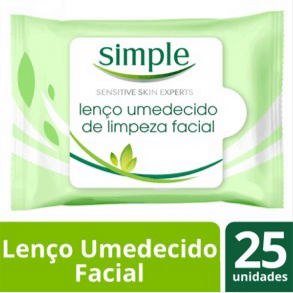 Ficha técnica e caractérísticas do produto Lenço Umedecido Simple Limpeza Facial 25 Unidades