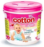 Ficha técnica e caractérísticas do produto Lenços Umedecidos Baby Care Girl Balde 400un Cotton Line C/4