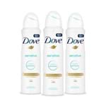 Ficha técnica e caractérísticas do produto Leve 3 Pague 2 Desodorante Dove Aero Feminino Sensitive 89g
