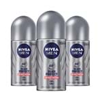 Ficha técnica e caractérísticas do produto Leve 3 Pague 2 Desodorante Nivea Roll-On For Men Silver Protect 50ml