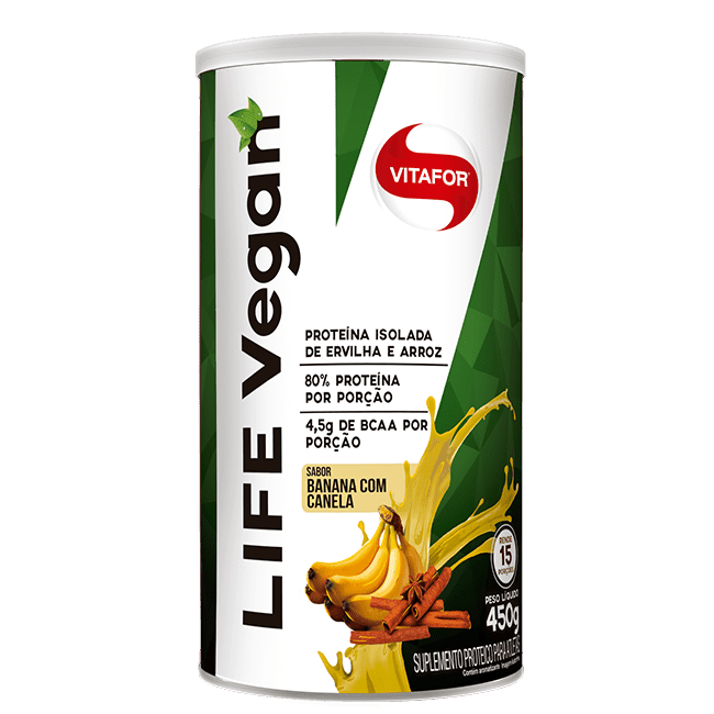 Ficha técnica e caractérísticas do produto Life Vegan Banana com Canela 450G Vitafor