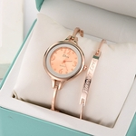Ficha técnica e caractérísticas do produto Light Luxury Girl Temperament Watch Bracelet Set Chain Watch Birthday Gift