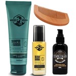 Ficha técnica e caractérísticas do produto Limpeza da Barba Óleo + Tônico + Shampoo Barba Brava
