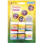 Ficha técnica e caractérísticas do produto Pintura Facial Liquida + Pincel 6CORES 15ML C - Maripel