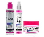 Liso D+ Shampoo 200ml + Máscara 200g + Fluido Termoativado - Phinna