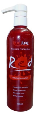 Ficha técnica e caractérísticas do produto Live Life Máscara Matizadora Red 500ml - Loja