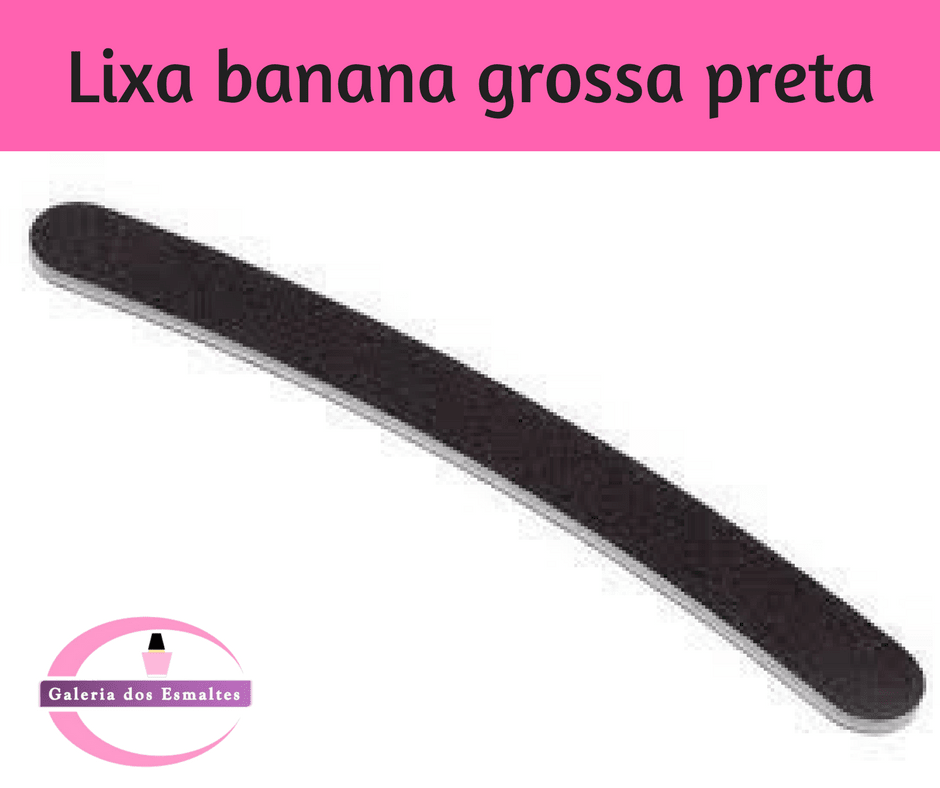 Ficha técnica e caractérísticas do produto Lixa Banana P/ Unha Preta 17,0X2,0X0,1Cm Gramatura 100/100