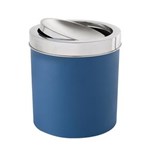 Ficha técnica e caractérísticas do produto Lixeira com Tampa Basculante Inox 5,4 Litros Azul - Brinox