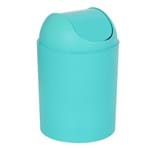 Ficha técnica e caractérísticas do produto Lixeira de Banheiro Plástico Azul Tifany 5L Basculante