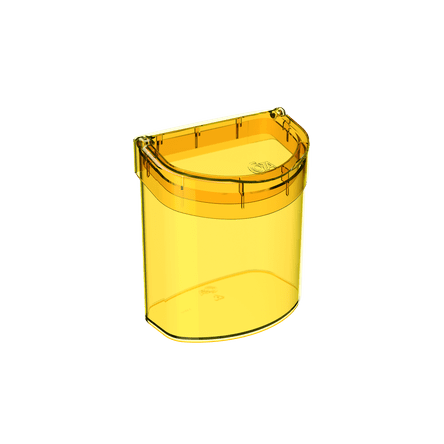 Ficha técnica e caractérísticas do produto Lixeira para Pia 2,7 L Glass 20,3 X 14,6 X 21,3 Cm Amarelo Coza
