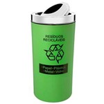 Ficha técnica e caractérísticas do produto Lixeira Seletiva para Resíduos Recicláveis com Tampa Basculante Verde - 9 L