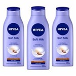 Ficha técnica e caractérísticas do produto Loção Hidratante Nivea Body Soft Milk Pele Seca 400ml 3 Unidades