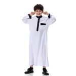 Ficha técnica e caractérísticas do produto Long Sleeve S¨®lidos adolescente ¨¢rabe Dubai Robe for Boys Oriente M¨¦dio Boy Robes TH873