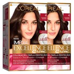 Ficha técnica e caractérísticas do produto L'Oréal Paris Coloração Imédia Excellence 4 Cast. Natural Kit - 2 Unidades