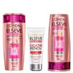 L'Oréal Paris Elseve Quera-Liso Mq 230º Kit - Shampoo + Leave-In + Ganhe Condicionador Kit