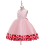 Ficha técnica e caractérísticas do produto Costume Vestido Vestido Crianças completa menina Rose Princess Party