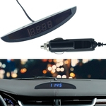 Ficha técnica e caractérísticas do produto Kit Digital Mini Car Luminous Relógio + Termômetro + voltímetro LED Clock Car Styling