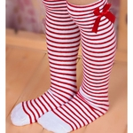 Ficha técnica e caractérísticas do produto Lovely Baby Menina da criança bowknot respirável listra cor sólida meias até o joelho