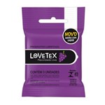 Ficha técnica e caractérísticas do produto Lovetex Preservativo Lubrificado Sabor Uva 3 Unidades