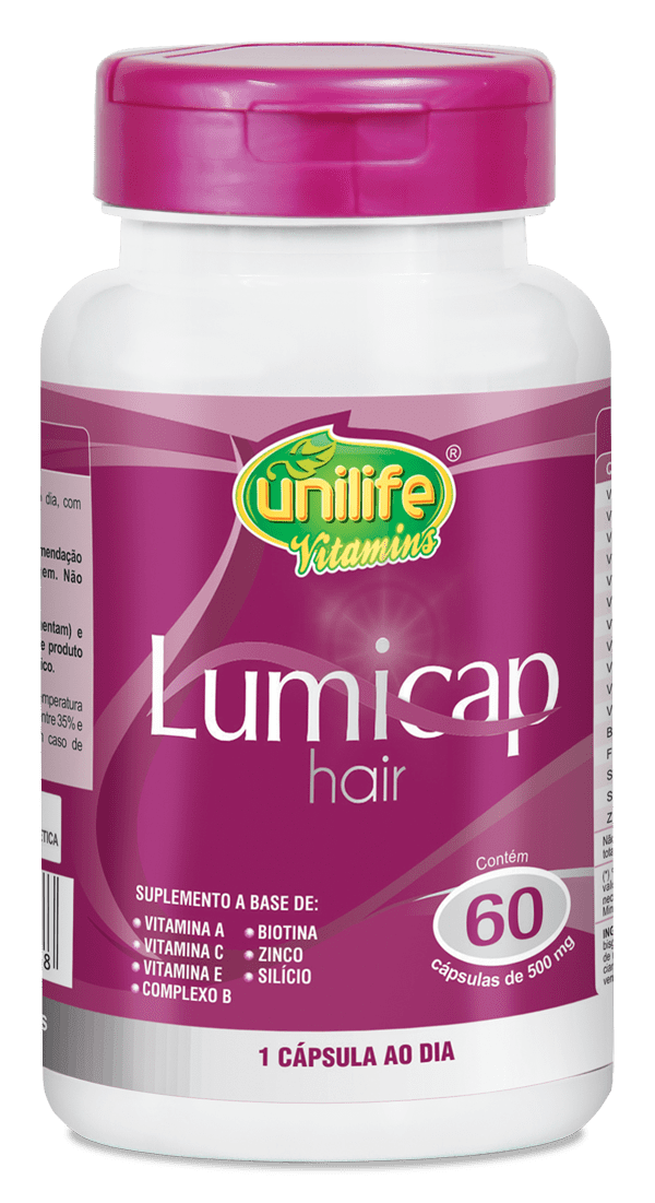 Ficha técnica e caractérísticas do produto Lumicap Hair Unilife 60 Capsulas 500mg